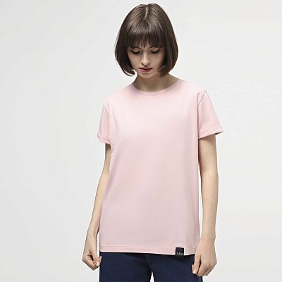 CLV 002/010 (CLV 002/010 Футболка жен. кор. рук. S/корал.)