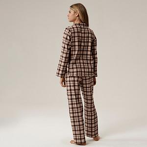 NLP 505 (NLP 505 Комплект дом. жін. ( футб. дов. рук. + брюки) S/BRO/BEZ)