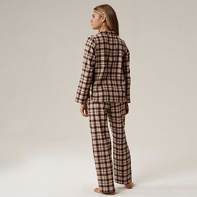 NLP 505 (NLP 505 Комплект дом. жін. ( футб. дов. рук. + брюки) S/BRO/BEZ)