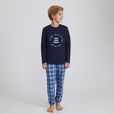 BPF 0881/01/01 (BPF 0881/01/01 Комплект дом. мальч. (футб. дл. рук.+брюки) p.116/син.)