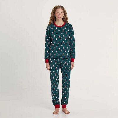 LPF 0782/13/02 (LPF 0782/13/02 Комплект дом. жін. (футб. дов. рук.+брюки) S/зел.)