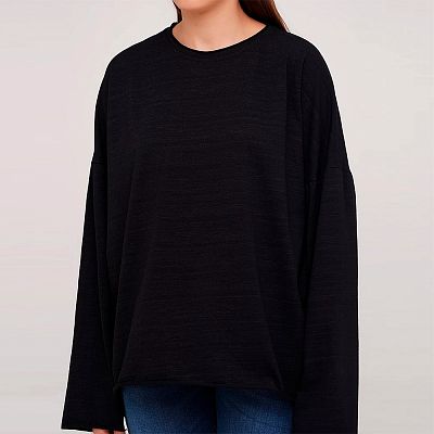 CLO 001/004 (CLO 001/004 Лонгслив OVERSIZE черный)