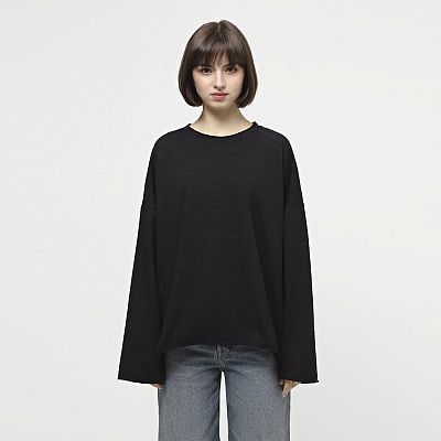CLO 001/004 (CLO 001/004 Лонгслив OVERSIZE черный)