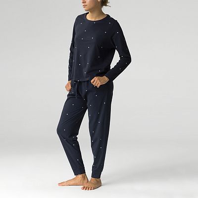 NLP 481 (NLP 481 Комплект дом. жін. ( футб. дов. рук. + брюки) L/GRA)