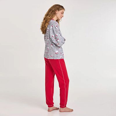 LPF 1881/18/01 (LPF 1881/18/01 Комплект дом. жін. (футб. дов. рук.+брюки) S/сірий)