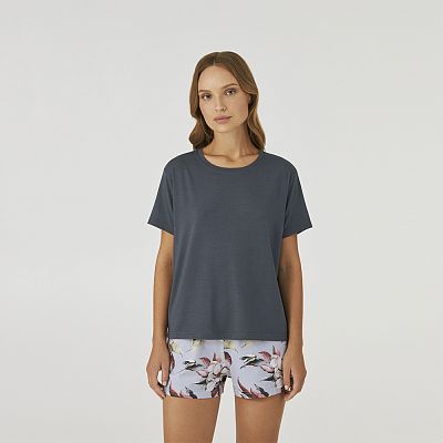 LPM 2970/23/01 (LPM 2970/23/01 Комплект дом. жін. (футб. кор. рук.+шорти) S/синій)