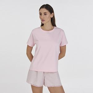 LPK 2972/03/01 (LPK 2972/03/01 Комплект дом. жін. (футб. кор. рук.+шорти) M/рожевий)