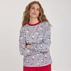 LPF 1881/18/01 (LPF 1881/18/01 Комплект дом. жін. (футб. дов. рук.+брюки) S/сірий)