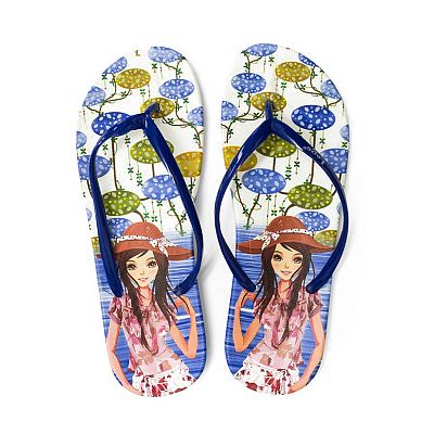 L1002 GIRL (L1002 GIRL Сланцы пляж. жен. син. 36)