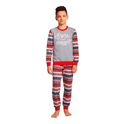 BNP 027/006 (BNP 027/006 Комплект дом. мальч. (футб. дл. рук.+брюки) p.128/сер.)