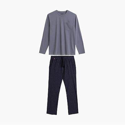 NMP 373 (NMP 373 Комплект дом. чол. (футб. дов. рук.+брюки) XL/SZA/GRA)