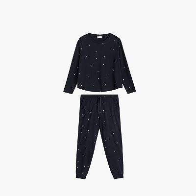 NLP 481 (NLP 481 Комплект дом. жін. ( футб. дов. рук. + брюки) L/GRA)