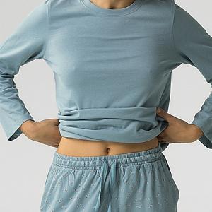 NLP 483 (NLP 483 Комплект дом. жін. ( футб. дов. рук. + брюки) S/KAN)