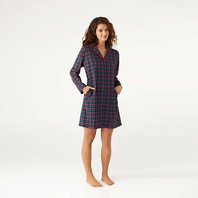 LDK 126/12/01 (LDK 126/12/01 Сорочка дом. жін. довг. рук.  M/син.)