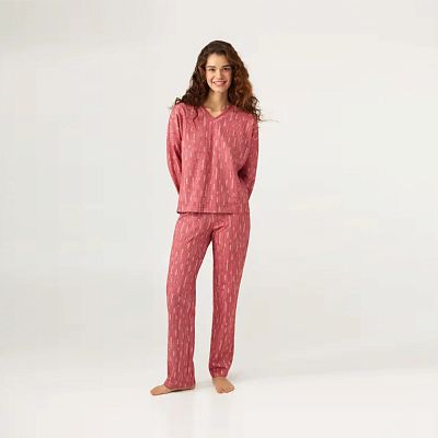 LPF 1880/05/01 (LPF 1880/05/01 Комплект дом. жін. (фут.дов. рукав+брюки) M/рожевий)