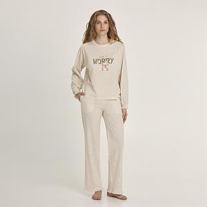 LPK 0780/34/01 (LPK 0780/34/01 Комплект дом. жін. (футб. дов. рук.+брюки) S/беж.)