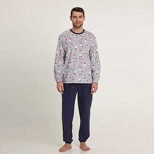 MPF 0881/02/01 (MPF 0881/02/01 Комплект дом. муж. (футб. дл. рук.+брюки) M/сірий)